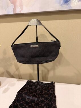 Gucci Black Jacquard Mini Shoulder Bag
